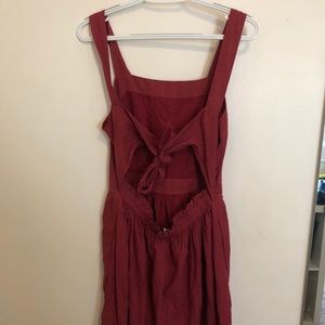 Cranberry tie back skater dress from Madewell
